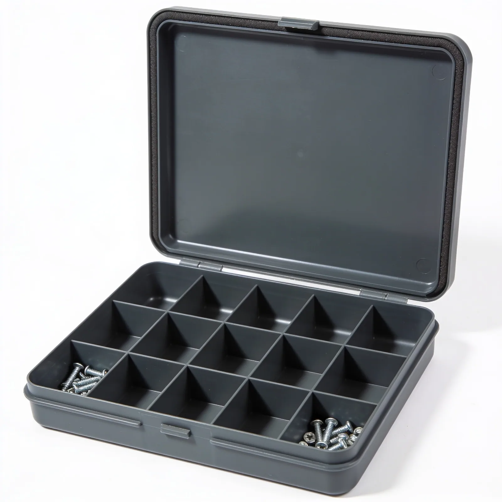 Gant Fastener Case — Twelve compartments, adjustable dividers, gasketed lid