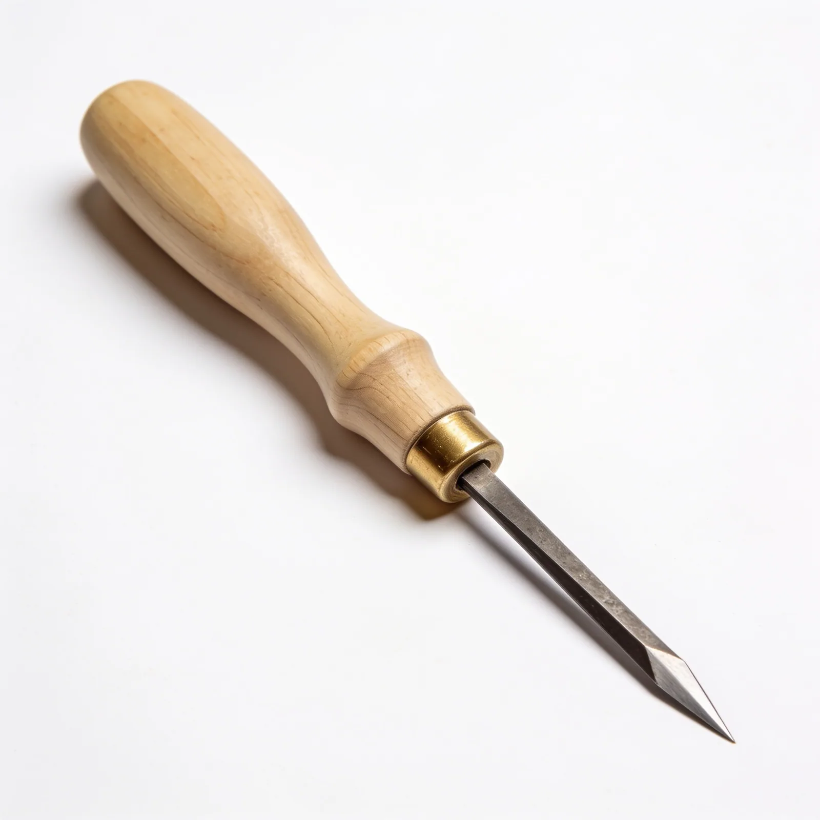 Rowan Marking Knife — Spear-point, hardened carbon, ash handle